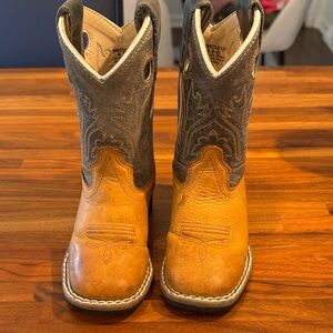 Brown and Gray Western Boots